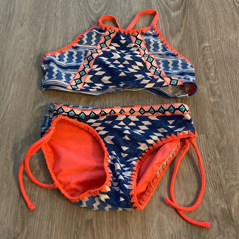 Justice kids 8 blue bikini